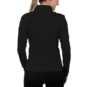 WOMEN'S QUARTER ZIP LONG SLEEVE SHIRT (OPTIONS)
