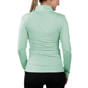 WOMEN'S QUARTER ZIP LONG SLEEVE SHIRT (OPTIONS)