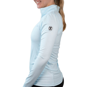 WOMEN'S QUARTER ZIP LONG SLEEVE SHIRT (OPTIONS)