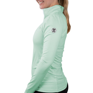 WOMEN'S QUARTER ZIP LONG SLEEVE SHIRT (OPTIONS)
