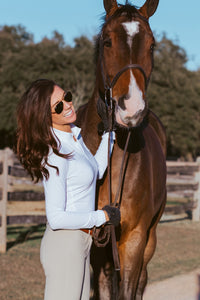 WOMEN'S QUARTER ZIP LONG SLEEVE SHIRT (OPTIONS)