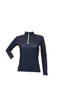 WOMEN'S QUARTER ZIP LONG SLEEVE SHIRT (OPTIONS)